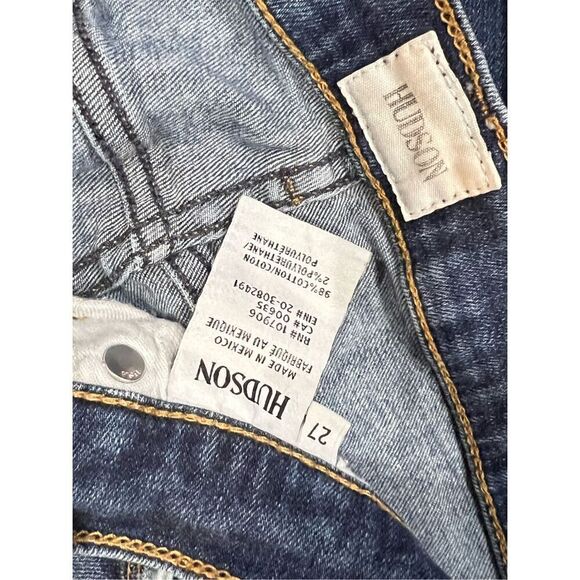 Hudson Distressed Nico Mid Rise Super Skinny Jeans Size 27 - Picture 4 of 4